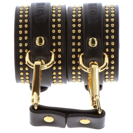 Menottes de chevilles STUDDED VOGUE Noires et Dorées