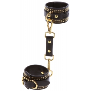 Menottes de chevilles STUDDED VOGUE Noires et Dorées