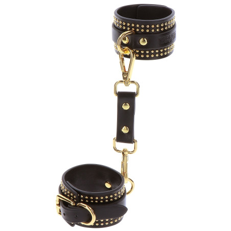 Menottes de chevilles STUDDED VOGUE Noires et Dorées