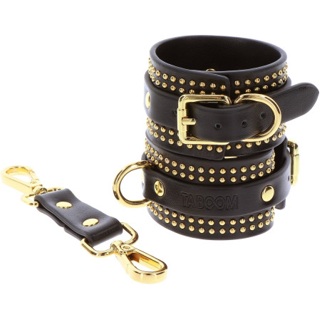 Menottes de chevilles STUDDED VOGUE Noires et Dorées
