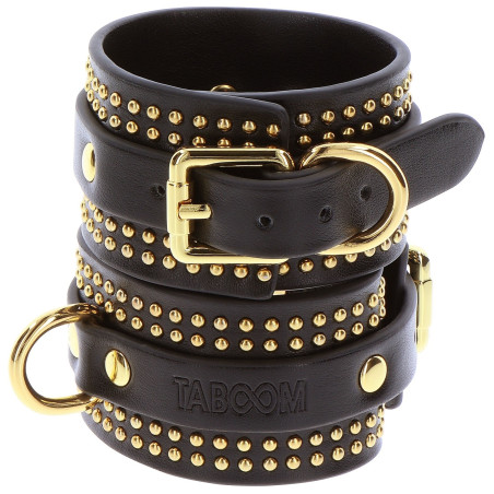 Menottes de chevilles STUDDED VOGUE Noires et Dorées