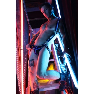 Harnais Singlet TRANSISTOR Noir-Bleu