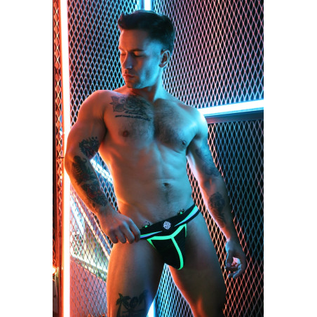 Jockstrap TRANSISTOR Noir-Vert neon