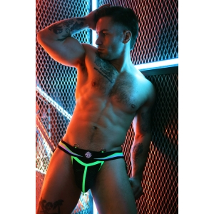 Jockstrap TRANSISTOR Noir-Vert neon