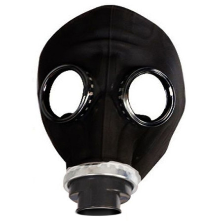 Masque à gaz BDSM en caoutchouc avec filtre Noir
