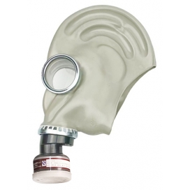 Masque à gaz BDSM en caoutchouc avec Filtre BREATH GAME Gris 2