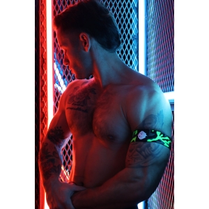 Brassards NEO CAMO Noir-Vert Neon
