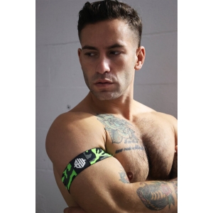 Brassards NEO CAMO Noir-Vert Neon