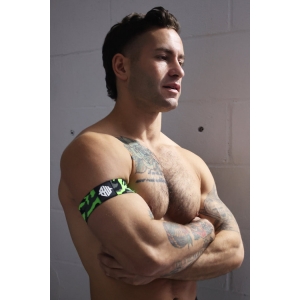 Brassards NEO CAMO Noir-Vert Neon