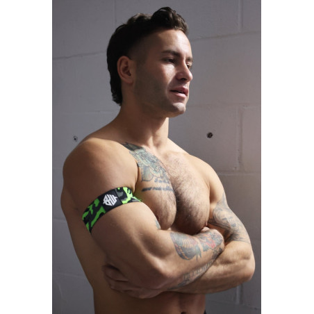 Brassards NEO CAMO Noir-Vert Neon