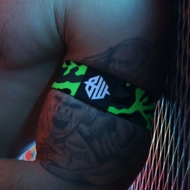 Brassards NEO CAMO Noir-Vert Neon 2