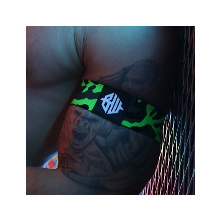 Brassards NEO CAMO Noir-Vert Neon