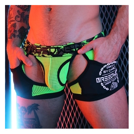 Boxer Bottomless NEO CAMO Noir-Vert Neon