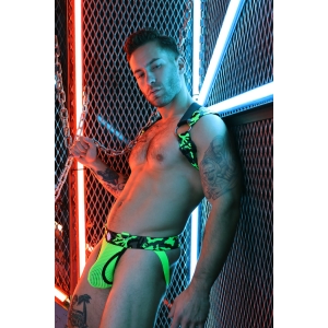Harnais NEO CAMO Noir-Vert Neon
