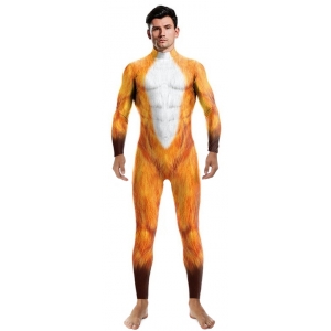 Combinaison Cosplay Renard FOX Orange-Blanc