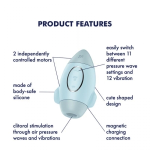 Stimulateur clitoris MISSION CONTROL Satisfyer Bleu