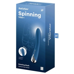Stimulateur prostatique SPINNING VIBE 11 cm Satisfyer Bleu