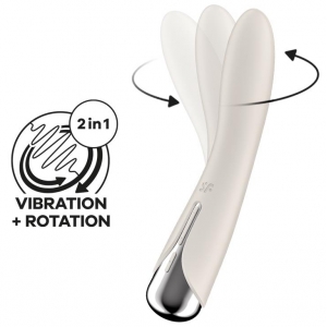 Stimulateur prostatique SPINNING VIBE 11 x 3cm Crème
