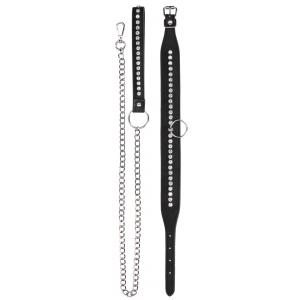 Collier-Laisse à Strass DIAMOND STUDDED Ouch!