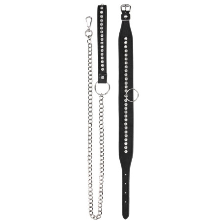 Collier-Laisse à Strass DIAMOND STUDDED Ouch!