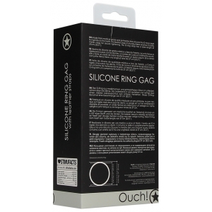 Bâillon SM silicone RING GAG 40 mm Ouch Noir