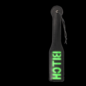 Paddle Sm noir et vert phosphorescent GLOW BITCH 32 cm