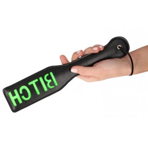 Paddle Sm noir et vert phosphorescent GLOW BITCH 32 cm