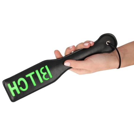 Paddle Sm noir et vert phosphorescent GLOW BITCH 32 cm