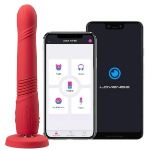 Gode vibrant avec poussée Connecté GRAVITY de Lovense