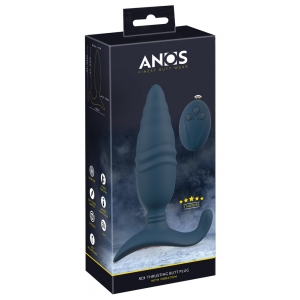 Plug vibrant avec Poussée BUTT THRUST 14.5 cm Bleu