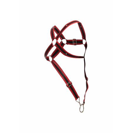 Harnais CROSS COCKRING Dngeon Noir-Rouge