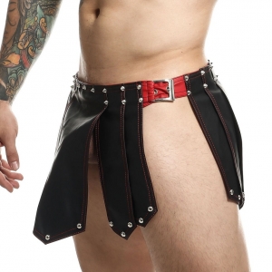 Jupe homme Sm ROMAN SKIRT Noire-Rouge