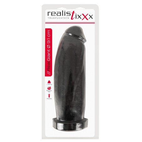 Gode Géant REALGIANT Noir de 9 cm de largeur