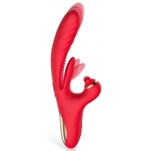 Vibro Rabbit LIMBE 15 x 3.3cm Rouge