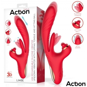 Vibro Rabbit LIMBE 15 x 3.3cm Rouge