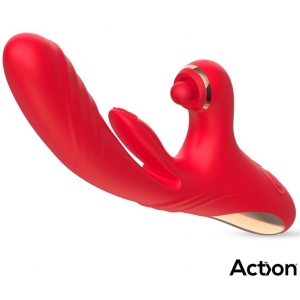 Vibro Rabbit LIMBE 15 x 3.3cm Rouge