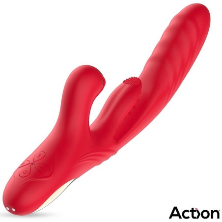 Vibro Rabbit LIMBE 15 x 3.3cm Rouge