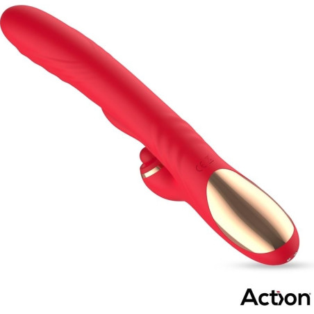 Vibro Rabbit LIMBE 15 x 3.3cm Rouge