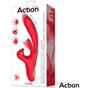 Vibro Rabbit LIMBE 15 x 3.3cm Rouge