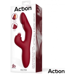 Vibro Rabbit VELTER 11 x 3.2cm Rouge