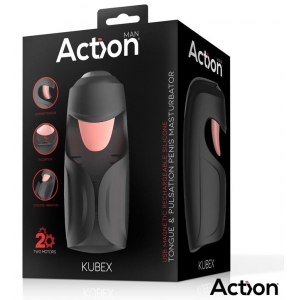 Masturbateur avec langue vibrant KUBEX 10 Rythmes