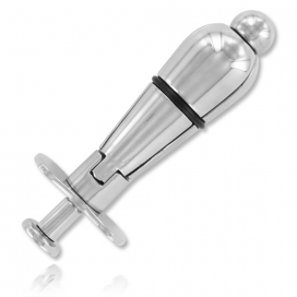Plug anal de chasteté ASS LOCK STEEL 9 x 4.7 cm 2