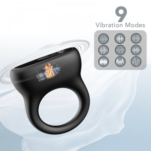 Cockring Vibrant VRIZZ Noir 33mm