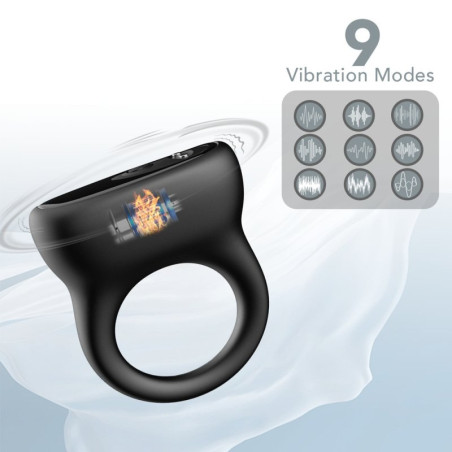 Cockring Vibrant VRIZZ Noir 33mm
