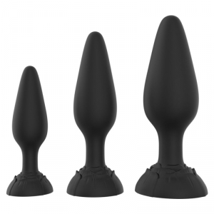 Kit de 3 Plugs ROLAROSE Noir 11 x 4.1cm Fukr