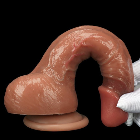 Gode Réaliste REALDICK 14 x 4cm Marron