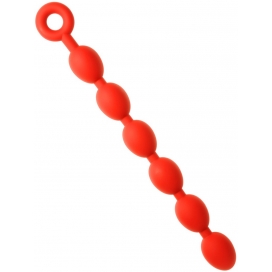 Boules anales en silicone STRETCH EGGS M 45 x 5 cm Rouges 2