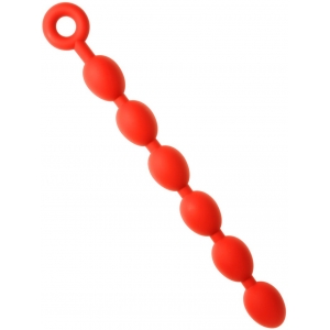 Boules anales en silicone STRETCH EGGS M 45 x 5 cm Rouges