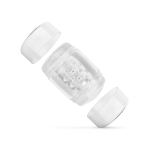 Masturbateur Double Entrée Vaginale et Anale DOUBLE SIDED Transparent