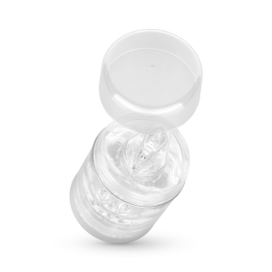 Masturbateur Double Entrée Vaginale et Anale DOUBLE SIDED Transparent